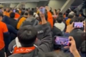 送保级对手提前降级!海牛球迷赛后退场时高喊“亚泰降级啦~”